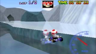 Mario Kart 64  Sherbet Land 3lap 155quot87 PAL [upl. by Hasan874]