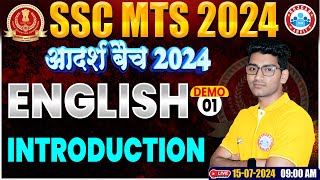 SSC MTS 2024  SSC MTS ENGLISH  English Introduction  SSC MTS आदर्श बैच  English Demo 01 [upl. by Odlanyar]