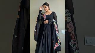 beutiful black anarkali suit fashion blacksuit anarkalisuit anarkali suit black 2024 shorts [upl. by Soloma437]