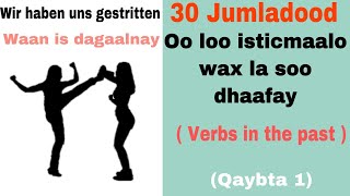 30 Deutsche Verben im Perfekt  30Jumladood oo loo isticmaalo wax la soo dhaafay  Verbs in the past [upl. by Buehrer]