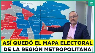 Así quedó el mapa electoral en la Región Metropolitana tras las elecciones municipales [upl. by Ennayelhsa]