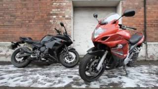 2010 Yamaha XJ6 Diversion F v Suzuki GSX650F review [upl. by Rammaj]