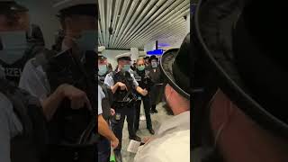 German Policeman reacts to being called a Nazi at the gate of Lufthansa 1334 [upl. by Ginevra702]