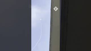 Israeli Iron Dome intercepts rockets over city of Haifa [upl. by Thamos]