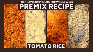 Premix recipes for Travel  Tomato Rice Recipe in Hindi  Instant Food Premix [upl. by Hotchkiss950]