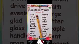 SPELLING WORDS LESSON 21 [upl. by Macintosh928]