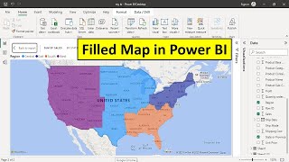 How to Create a Filled Map in Power BI  Power BI Tutorials for Beginners  Power BI [upl. by Harpp]