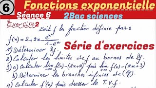 Les fonctions exponentielles séance 6 2 Bac sciences Exercice 2 [upl. by Mallorie451]