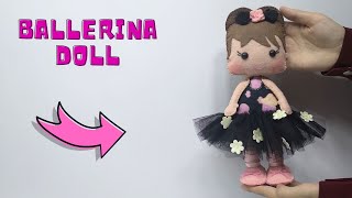 Making a ballerina doll using felt 😍💃  diy doll  making doll for toy [upl. by Nirat482]