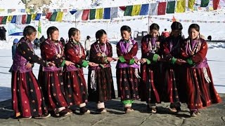 LADAKHI SONG TSIS TSIS WITH SKED DANCE PERFORMED BY ZANASKARI LITTLE CUTTIES [upl. by Ahsiled812]