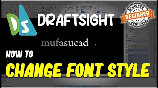 Draftsight How To Change Font [upl. by Kesley]