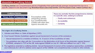 Interpretation of Codifying Statutes [upl. by Rebor]