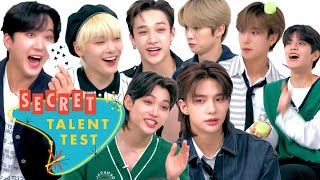 Stray Kids Reveal Their SECRET Talents And Its CHAOTIC  Secret Talent Test  Cosmopolitan [upl. by Aitetel]