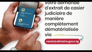 Comment faire la demande de son casier judiciaire en ligne au Togo [upl. by Tera]