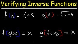 Verifying Inverse Functions  Precalculus [upl. by Erait46]