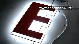 retro eclairage   lettres à éclairage led pour enseigne lumineuse [upl. by Anelas]