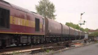 60010 at Uttoxeter on 6F18 Ratcliffe PS to Liverpool Coal  10th May 2010 [upl. by Yreneh]