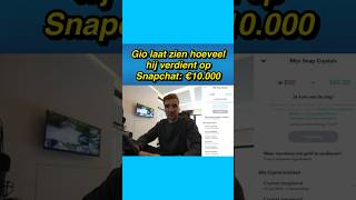 😯💶 Gio laat zien hoeveel geld hij verdient op Snapchat gio vlog geld [upl. by Drislane618]