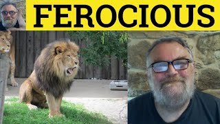 🔵 Ferocious Meaning  Ferociously Defined  Ferocious Examples  Ferociously Explained  Vocabulary [upl. by Guenna]