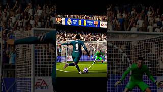 Real Madrid vs Barcelona  Penalty kick highlights  Mbappe vs Lewandowski  shorts footballfifa [upl. by Yonatan]