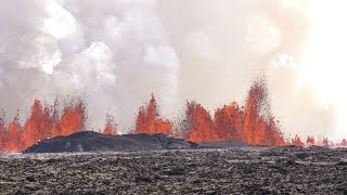 Neuer Vulkanausbruch bei Grindavik auf Island Blaue Lagune wieder evakuiert [upl. by Opalina]