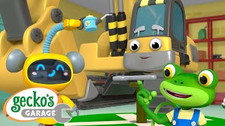 Eric the Excavators Service  Geckos Garage  Trucks For Children  Cartoons For Kids [upl. by Eyeleen]