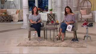 Clarks Artisan Leather Espadrille Wedge Sandals  Petrina Gail on QVC [upl. by Tsenre932]