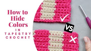 How to Hide Yarn in Tapestry Crochet [upl. by Rafter]