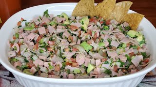 LA ENSALADA DE SALCHICHA MAS RICA PERFECTA COMO BOTANA PARA TUS FIESTAS [upl. by Assital]