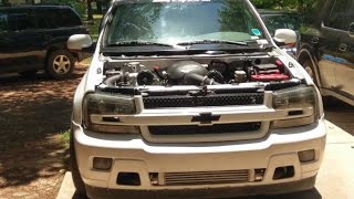 2005 Trailblazer 42 060 mph Rev Hard Garage Way before the LS Swap [upl. by Starlene]