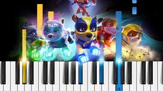 PAW Patrol  The Mighty Pups Theme Song  EASY Piano Tutorial [upl. by Hpesoj]