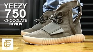 YEEZY BOOST 750 CHOCOLATE BROWN GUM REVIEW [upl. by Keeryt174]