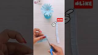 Flower making with surgical mask  DIY Mask craft ideas satisfactorycreations [upl. by Gagne]