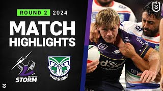 NRL 2024  Storm v Warriors  Match Highlights [upl. by Blakely528]