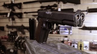 WE Double Barrel 1911A1 Gas Blow Back Airsoft 6mm BB Pistol Overview CSS [upl. by Dougie375]