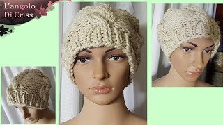 Cappello unisex ai ferri quotAndreaquot 💕Tutorial ferri circolari💕 [upl. by Calandria]