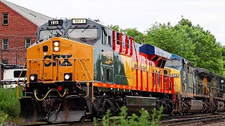 CRF Shorts CSX 1973 quotChessie Systemquot Heritage Unit leads M425 through West Springfield MA [upl. by Pansy]