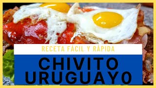 Como hacer el mejor Chivito Uruguayo al plato  Receta Fácil y Rápida [upl. by Yahsel]