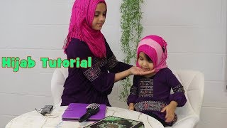 Hijab A cute hijab tutorial on Fatima by Maryam Masud [upl. by Aerona]