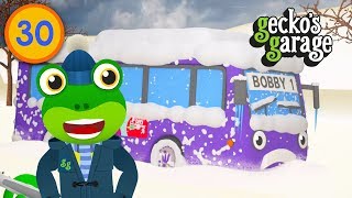 Bobby the Bus is STUCK  Geckos Garage  Trucks For Kids  Educational Videos For Toddlers [upl. by Hooke780]