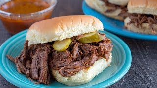 Pressure Cooker Barbecued Beef Sandwiches [upl. by Donnell96]