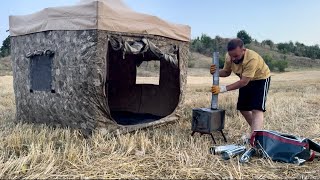 TENTELÄ° Ã‡ADIRIMIZ VE TAM KATLANIR SOBAMIZ Ä°LE GÃœZEL BÄ°R SAZAN KAMPIðŸ•ï¸ [upl. by Yerocaj813]