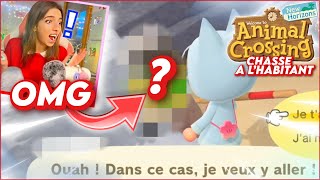 MA MEILLEURE CHASSE À L’HABITANT dans ANIMAL CROSSING NEW HORIZONS  🤩 habitant incroyable [upl. by Papke]