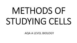 METHODS OF STUDYING CELLS  AQA A LEVEL BIOLOGY  EXAM QUESTION RUN THROUGH [upl. by Hafinah]