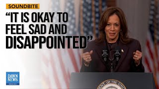 FULL SPEECH Kamala Harris delivers concession speech after losing race to Donald Trump  Dawn News [upl. by Baalbeer]