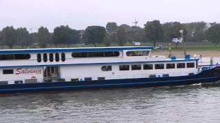 Salvinia Hotelschiff auf dem Rhein bei Düsseldorf [upl. by Esened]