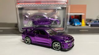 Hot wheels RLC membership Nissan skyline gtr r34 review [upl. by Ciel]