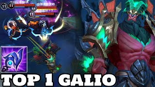 Wild Rift Galio  Top 1 Galio Gameplay quotMain Galioquot Rank Grandmaster [upl. by Olin]