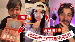 BEAUTY BENZZ WEINT WEGEN MIR😂  ALLE PRANKS AN BEAUTY BENZZ TEIL 1😝 [upl. by Nwadrebma]