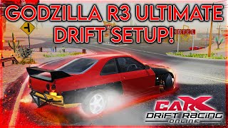 CarX DRift Racing PC  Godzilla R3 Ultimate Drift Setup Tutorial Update 2133 [upl. by Trebuh58]